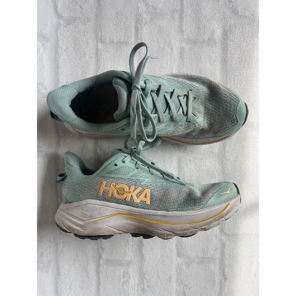 Hoka Challenger 7 Women 7.5 Green Trail Running Shoes athletic active
